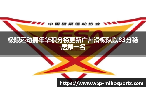极限运动嘉年华积分榜更新广州滑板队以83分稳居第一名